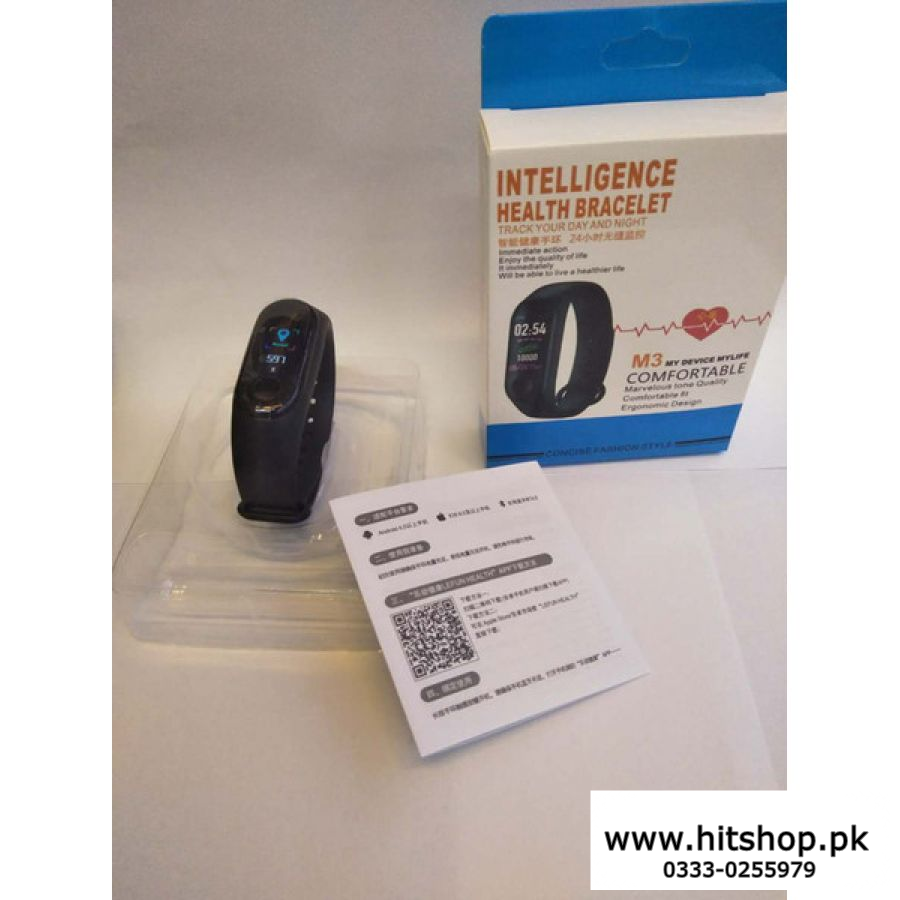 Intelligent M3 Smart Bracelet Heart Rate Monitor Fitness Tracker Smart Watch Waterproof Bracelet Pedometer Call Remind Health Wristband For IOS & Android